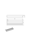 Полка для полотенец AltroBagno Aperto 081504 Cr цвет Хром-6