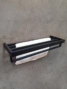 Полка для полотенец AltroBagno Aperto 081503 MB цвет Черный матовый-1