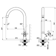 Кран для одного типа воды Rossinka H H02-60 цвет Хром-1