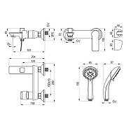 Смеситель для ванны Rossinka RS27 RS27-29 цвет Хром-1