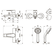 Смеситель для ванны Rossinka RS28 RS28-30 цвет Хром-1