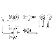 Смеситель для ванны Rossinka RS39 RS39-85 универсальный цвет Хром-1