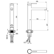 Смеситель для раковины Rossinka Rodchenko RSF-1715S-SSN цвет Сталь-2