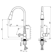 Смеситель для кухни Rossinka Z Z35-39-Black цвет Черный-1