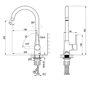 Смеситель для кухни Rossinka Z Z35-40 цвет Хром-1
