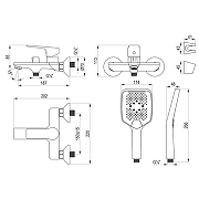 Смеситель для ванны Rossinka RS27 RS27-30BL цвет Черный-1