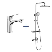 Душевая система Rossinka RS29 RS29-80 со смесителем для раковины цвет Хром