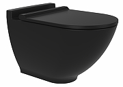 Комплект унитаза биде с инсталляцией Tece Base TC414102510 с сиденьем Микролифт и клавишей смыва цвет Черный-4