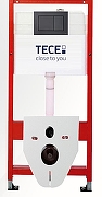 Комплект унитаза биде с инсталляцией Tece Base TC414N5VP07 с сиденьем Микролифт и клавишей смыва цвет Черный-2