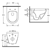 Комплект унитаза биде с инсталляцией Tece Base TC413N3VP1 с сиденьем Микролифт и клавишей смыва цвет Белый-7