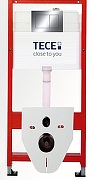 Комплект унитаза биде с инсталляцией Tece Base TC412DORVP1 с сиденьем Микролифт и клавишей смыва цвет Хром-2