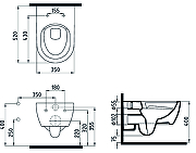 Комплект унитаза биде с инсталляцией Tece Base TC413343601 с сиденьем Микролифт и клавишей смыва цвет Белый-7