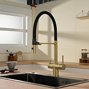 Смеситель для кухни Vincea VKF-120BG цвет Брашированное золото-1