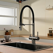 Смеситель для кухни Vincea VKF-120GM цвет Вороненая сталь-1