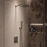 Душевая система Vincea Dice VSFW-2DS1GM цвет Вороненая сталь-1