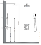 Душевая система Vincea Dice VSFW-2DS1GM цвет Вороненая сталь-2