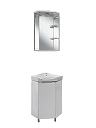 Зеркало Emmy Агата 33 210148 с подсветкой угловое цвет Белый-2