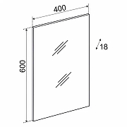 Зеркало Emmy Сатин 40 210020 цвет Белый-1