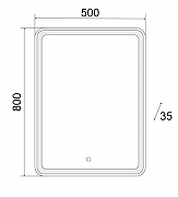 Зеркало Emmy Моника 50 250650 с подсветкой с сенсорным выключателем-1