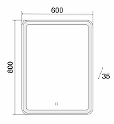 Зеркало Emmy Моника 60 250652 с подсветкой с сенсорным выключателем-1