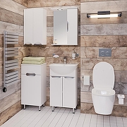 Тумба под раковину Emmy Милли 55 310033 цвет Белый-2