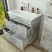Тумба под раковину Emmy Стоун 80 310139 цвет Бетон светлый-2