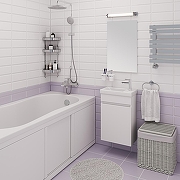 Тумба под раковину Emmy Мони 40 R 310092 подвесная цвет Белый-1