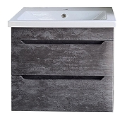 Тумба под раковину Emmy Стоун 80 310097 подвесная цвет Бетон темный