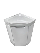 Тумба под раковину Emmy Агата 43 310156 угловая цвет Белый-4