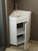 Тумба под раковину Emmy Агата 43 310156 угловая цвет Белый-7