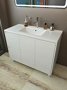 Тумба под раковину Emmy Вега 100 310164 цвет Белый-3