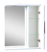 Зеркало со шкафом Emmy Милли 65 R 210014 с подсветкой цвет Белый-1