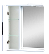 Зеркало со шкафом Emmy Милли 60 L 210013 с подсветкой цвет Белый-1