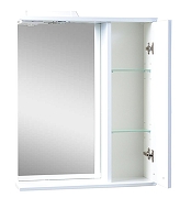 Зеркало со шкафом Emmy Рио 50 R 210048 с подсветкой цвет Белый-1