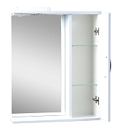 Зеркало со шкафом Emmy Рокард 70 R 210063 с подсветкой цвет Белый-1