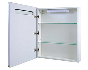 Зеркальный шкаф Emmy Донна 50 L 210082 с подсветкой цвет Белый-1