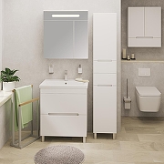 Зеркальный шкаф Emmy Сигма 80 L 210098 цвет Белый-1