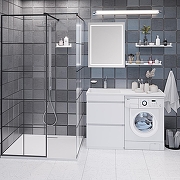 Зеркальный шкаф Emmy Родос 50 L 210111 с подсветкой цвет Белый-2