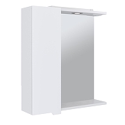 Зеркало со шкафом Emmy Агата 65 L 210127 с подсветкой цвет Белый