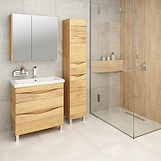 Шкаф пенал Emmy Дакота 35 R 410075 цвет Рустик соломенный-2