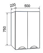 Подвесной шкаф Emmy Рокси 50 510004 цвет Белый-2