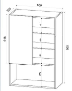 Подвесной шкаф Emmy Верона 60 510009 над стиральной машиной цвет Белый-4