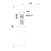 Дозатор жидкого мыла Wonzon & Woghand WW-88SD02-BGM цвет Темный графит-1