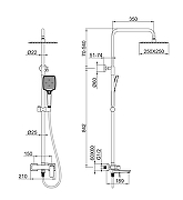Душевая система Wonzon & Woghand Forza WW-739031-BN цвет Брашированный никель-1