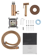 Гигиенический душ со смесителем Wonzon & Woghand WW-88829909-RG с термостатом цвет Розовое золото-4