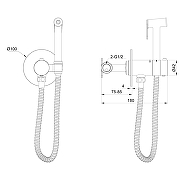 Гигиенический душ со смесителем Wonzon & Woghand WW-88829909-RG с термостатом цвет Розовое золото-5