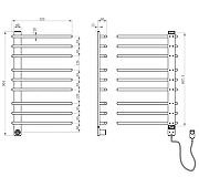 Электрический полотенцесушитель Wonzon & Woghand Nürnberg 52х90,4 WW-AL349-BN цвет Брашированный никель-5
