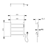 Электрический полотенцесушитель Wonzon & Woghand Bonn 47,5х47,4 WW-AL404-BG цвет Брашированное золото-2