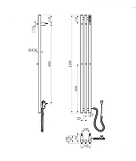 Электрический полотенцесушитель Wonzon & Woghand 13х120 WW-AL73312-GM цвет Темный графит-1