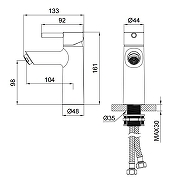 Смеситель для раковины Wonzon & Woghand Solo WW-139032-CR цвет Хром-1